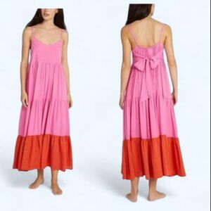 Kate Spade New York Tiered Cover Up Dress Pink Cloud Size XL